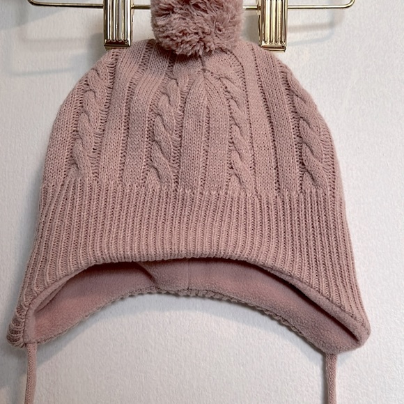 H&M Pompom Pink Beanie|Size: 3-6 months - Picture 3 of 4